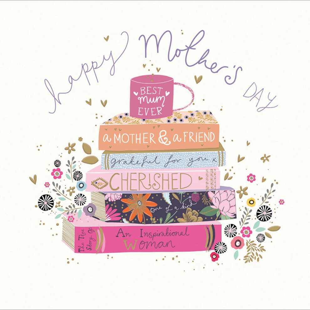 Woodmansterne A Mother & A Friend Happy Mother's Day Greeting Card Beautiful Mothers Day Cards Gold