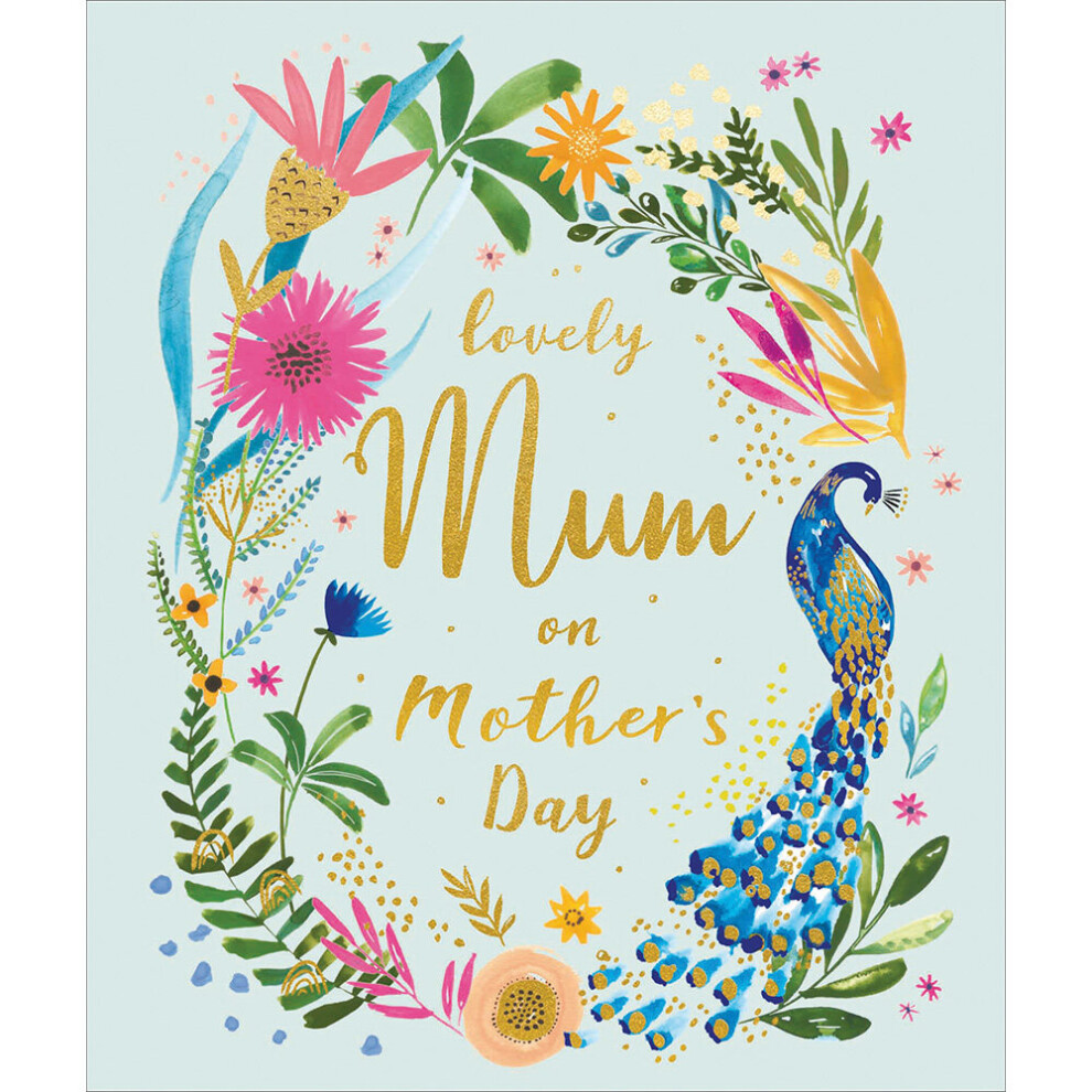 Lovely Mum Perfect Day Foiled Mother's Day Greeting Card Mothers Day Cards