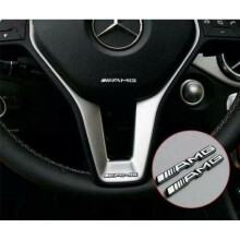 2x Mercedes AMG Steering Wheel Speaker Badge Logo Emblem Sticker car accessories