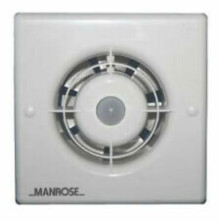 Manrose XF100PIR Extractor Fan Bathroom Fan with PIR for 4"/100mm Duct