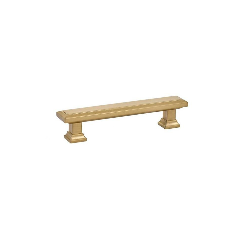 Emtek 86303Us4 10 In. Brass Geometric Center To Center Bar Cabinet Pull, Satin Brass 738505018250
