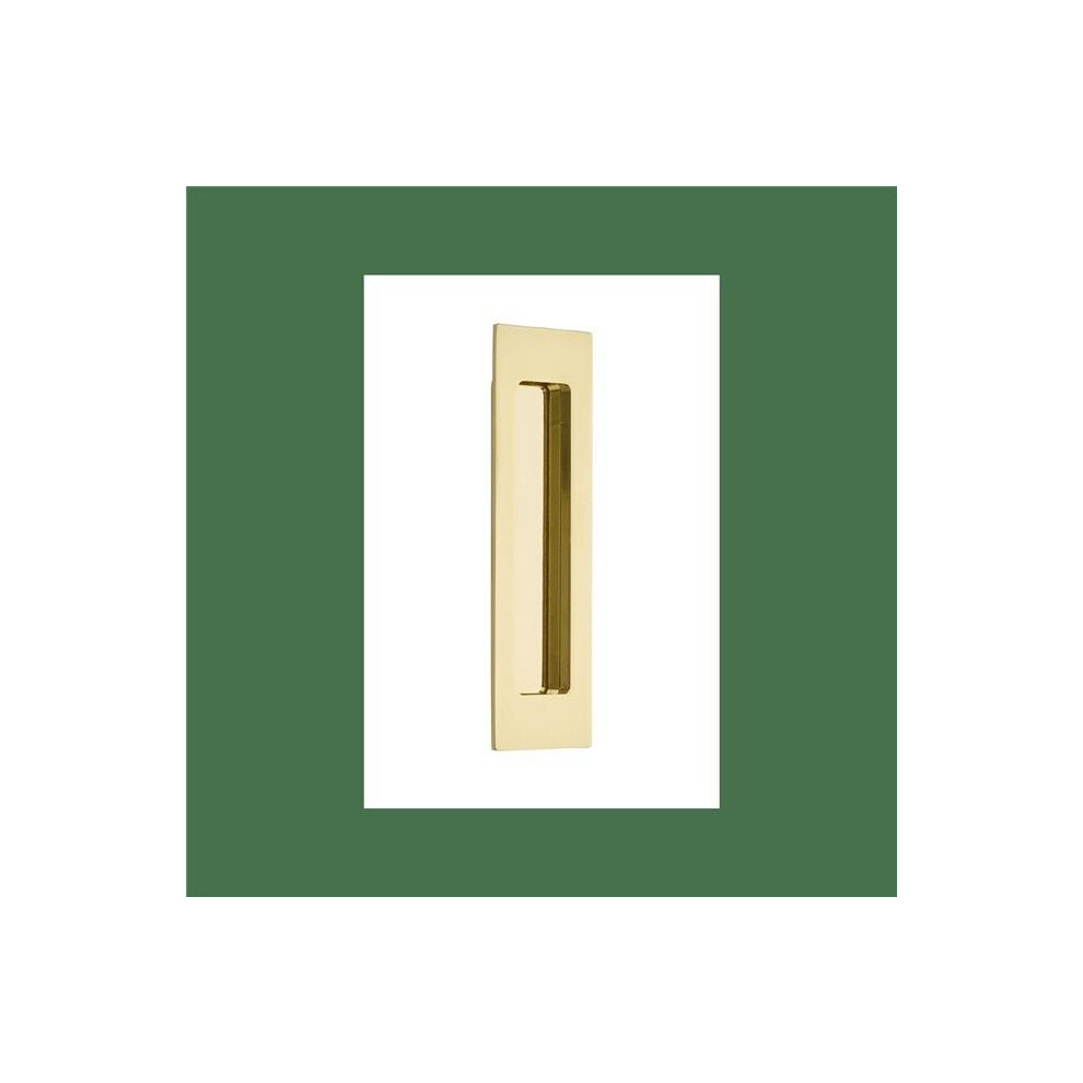 Emtek 220307Us3nl Modern Rectangular Flush Pull, Unlacquered Brass 738505033949