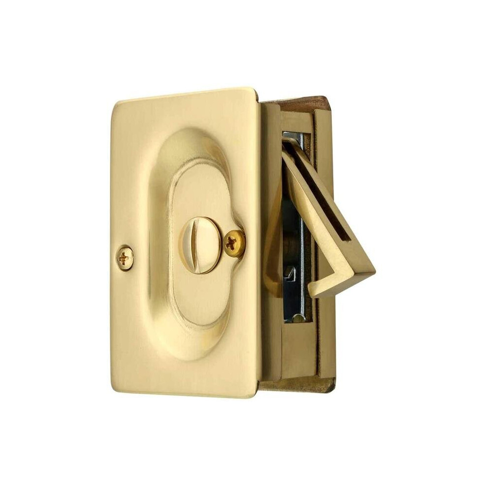 Emtek 2102Us4 Privacy Pocket Door Lock, Satin Brass 738505030689