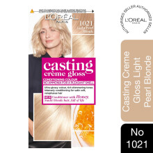 L'Oreal CastingCremeGloss SemiPermanent Hair Dye,1021LightPearlBlonde