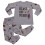 (2-3 Years, Grey) Boys Rocket Blast Off Grey Pyjamas Sleepwear Set 1