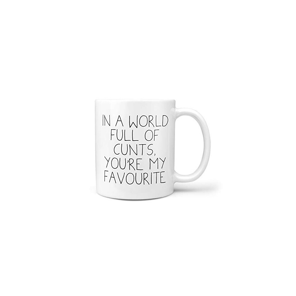 in A World Full of Cunts, You're My Favourite Mug - Profanity Mugs Insult Saying Friend Funny Gift Shut Up Birthday Office Secret Santa Profanity Rude