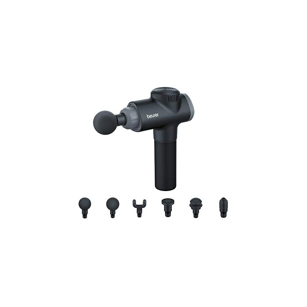 Beurer Mg180 Massage Gun - Delivers A Deep Tissue Massage To Relieve Tension And Regenerate Muscles - 6 Attachments - 4 Intensity Levels - Upto 3,200