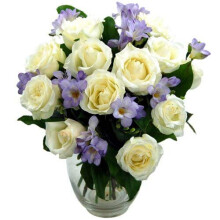 Clare Florist Breathtaking Amethyst Bouquet with FREE Next Day Delivery - Rose and Freesia Fresh Flowers Perfect for Birthdays, Anniversaries and Than