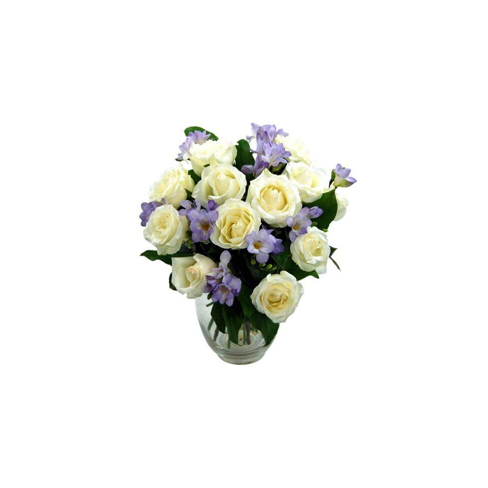 Clare Florist Breathtaking Amethyst Bouquet With Free Next Day Delivery - Rose And Freesia Fresh Flowers Perfect For Birthdays, Anniversaries And Than