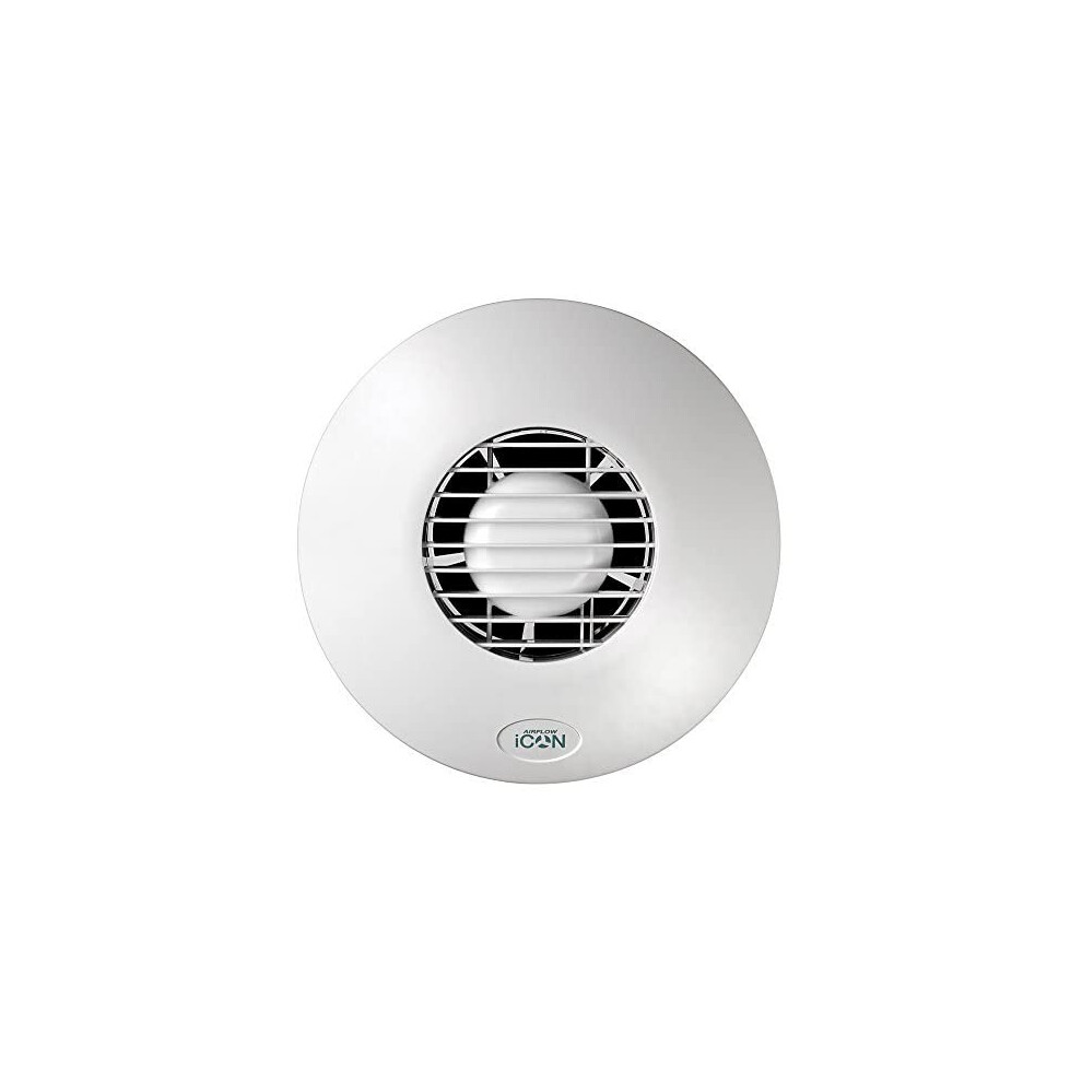 Airflow iCON 30 Extractor Fan 230V 100mm Outlet, White, 14 W