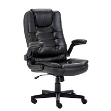 IntimaTe WM Heart Heavy Duty Office Chair, Faux Leather Highback Ergonomic Executive Desk Chair with Adjustable Armrests, Office Computer Chair with B