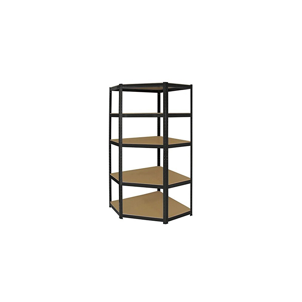 EAZILIFE 5 Tier Boltless Corner Shelving Rack for Storage in Garage's Shops Sheds Greenhouse