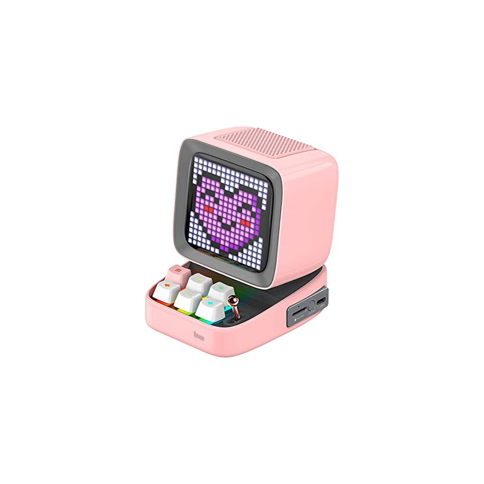 Divoom Ditoo Pixel Art Portable Speaker, Speakers Bluetooth Wireless Loud With 256 Led App Controlled Screen, Mechanical Rgb Keyboard, Games, Alarms 840500102107