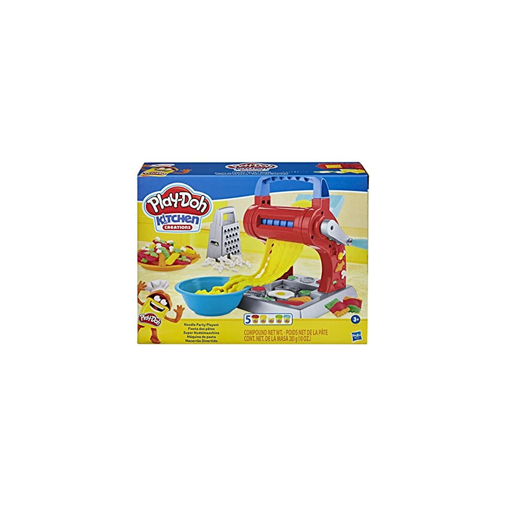 Play-Doh Kitchen Creations Noodle Party Playset for Children Aged 3 and Up with 5 Non-Toxic Colours