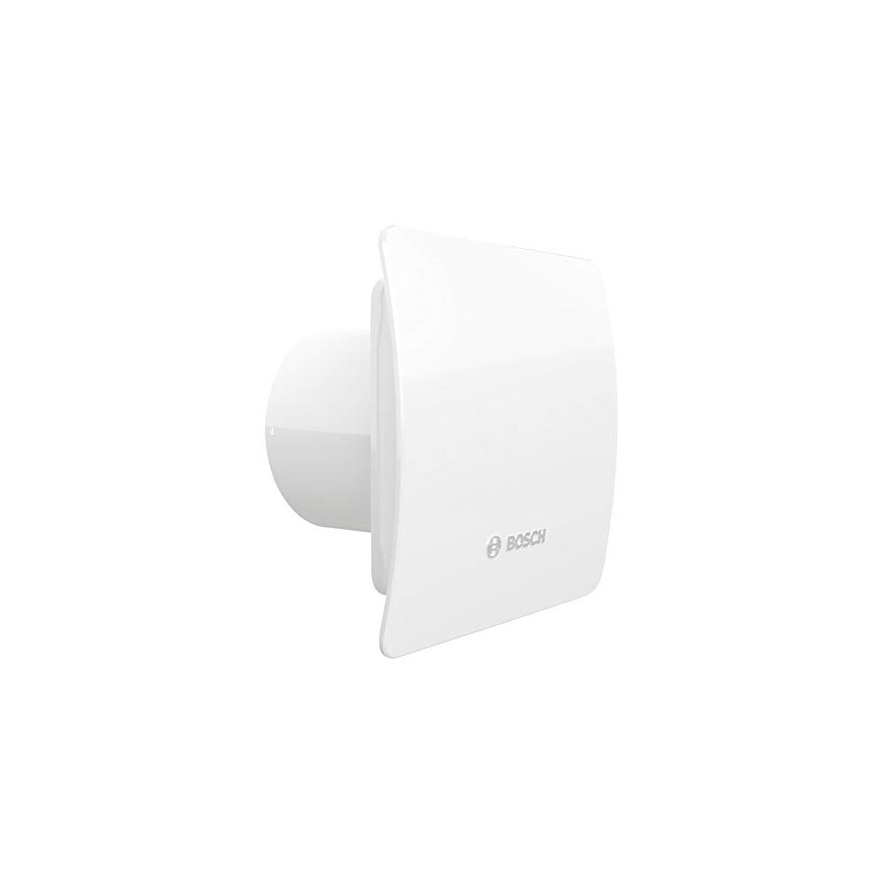 Bosch Comfort Bathroom Fan 1500 DH W 100 with Humidity Sensor and Adjustable Time, for Efficient Ventilation in the Bathroom, White, 100 mm Diameter