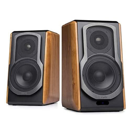 Edifier Edifier S1000DB Brown Active Audiophile Bookshelf Studio Speakers with Bluetooth aptX & Multiple Input Connections