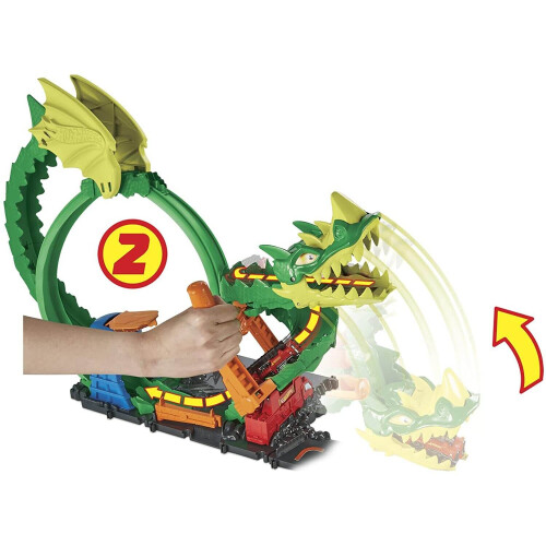 Hot Wheels Hot Wheels Dragon Drive Playset di fuoco 2