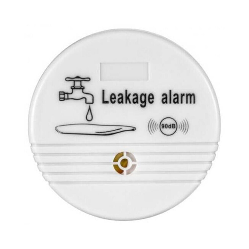 Water Leakage Alarm Household Overflow Water Immersion Detector- White