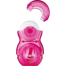 WIGO Loopy Translucent 1 Hole Pencil Sharpener (Pink)