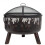 La Hacienda Wildfire Steel Firepit-Bronze Effect Outdoor Heating, Black 1