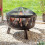 La Hacienda Wildfire Steel Firepit-Bronze Effect Outdoor Heating, Black 2