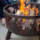 La Hacienda Wildfire Steel Firepit-Bronze Effect Outdoor Heating, Black 3