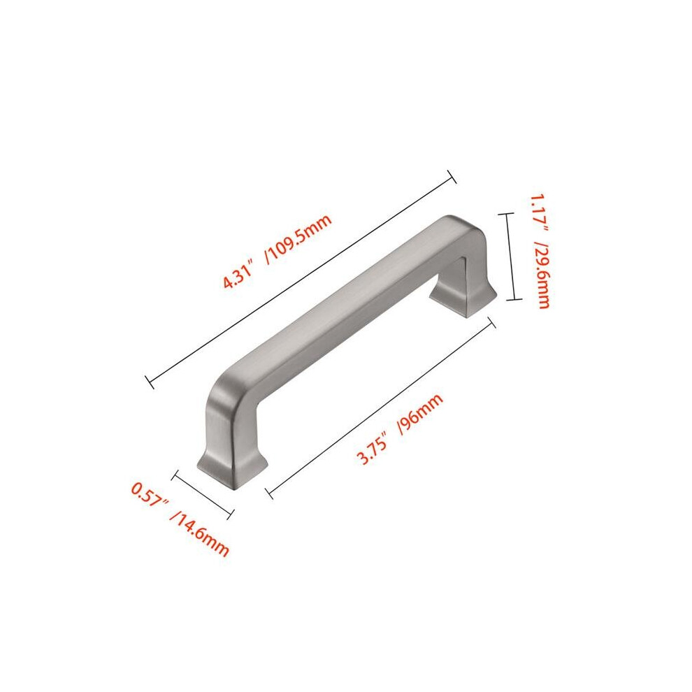 Utopia Alley Hw401bn 3.75 In. Center To Center Zinc Cabinet Pull, Brushed Nickel 758277908702