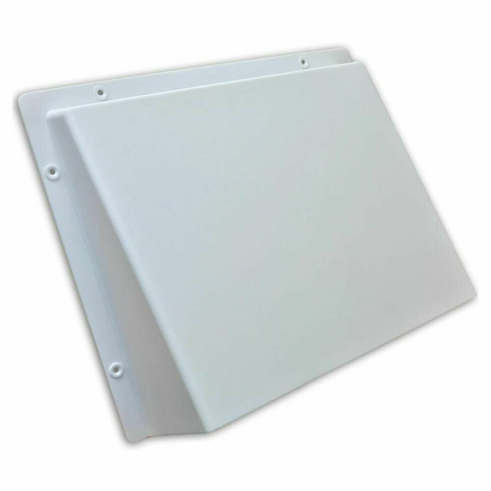 Ryton ABC9WH Cowled External Ventilation Grille 9 x 9 in White - UV Stabilised, Weather-Resistant for Exterior Openings, Free Air 239 cm2