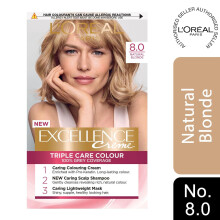 L'Oreal Paris Excellence Creme Permanent Hair Dye, 8 Natural Blonde