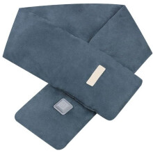 (Blue) Electric Heated Scarf Winter Neck Warmer USB For Men/Women