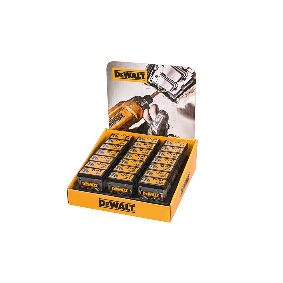 DEWALT PH2 25mm Standard Tic Tac Display 21 X Packs Of 25 DEWDT71522QZ