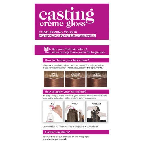 L’Oréal Paris L'Oreal Casting Creme Gloss Semi-Permanent Hair Dye, 645 Amber Red 2