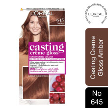 L'Oreal Casting Creme Gloss Semi-Permanent Hair Dye, 645 Amber Red