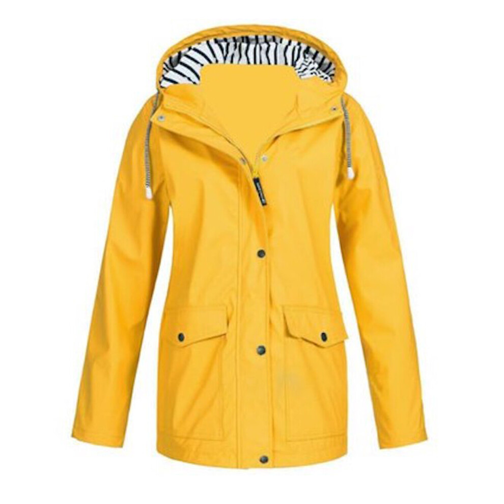 (Yellow, L) Women's Rain Jacket