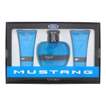 Mustang Blue 3 Piece Gift Set: Eau De Toilette 100ml - Aftershave Balm 100ml - Hair & Body Wash 100ml For Him