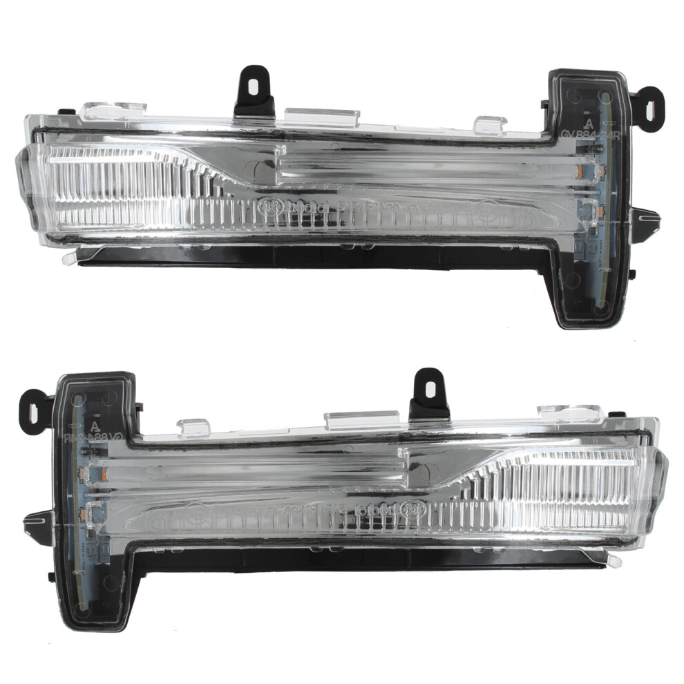 Volvo Xc60 Atv / Suv 2013-2018 Clear Led Wing Door Mirror Indicators Drivers & Passenger Side Light 5054808730794