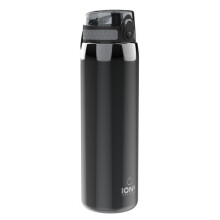 (Grey) Ion8 Leak Proof 1 litre Sports Water Bottle, Stainless Steel, 1200ml