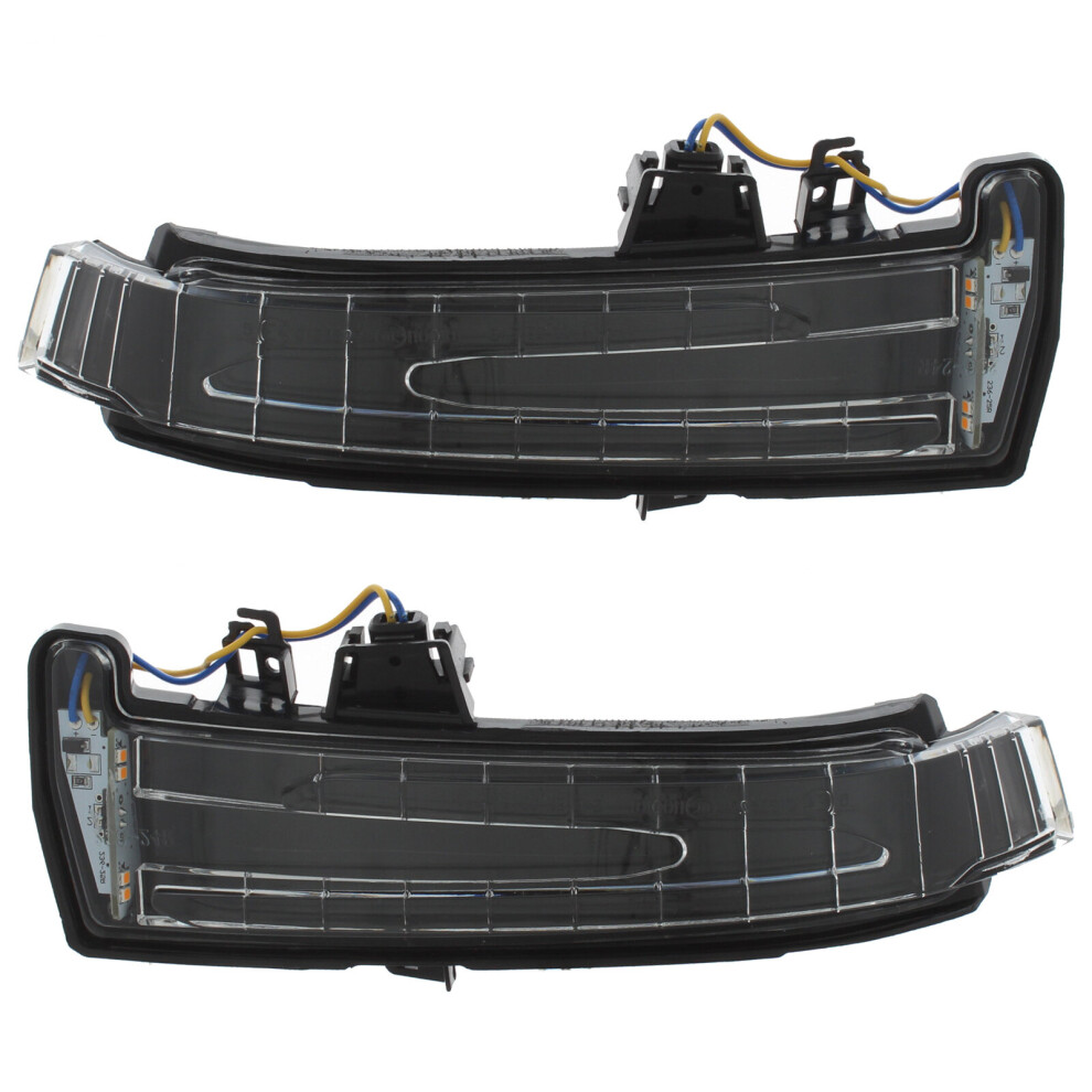 Mercedes Benz CL Class C216 Coupe 2010-2015 Clear LED Wing Door Mirror Indicators Light Drivers & Passenger Side-image-OPC-P8VGNYT-NEW