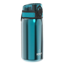 (Aqua) Ion8 Leak Proof Kids' Water Bottle, Stainless Steel, 400ml