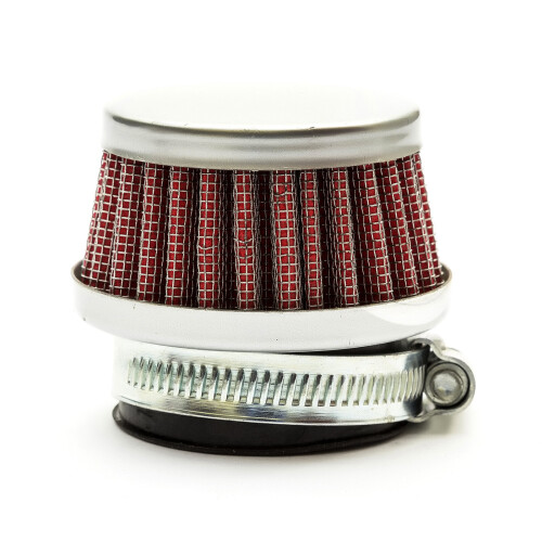 38mm Pitbike Air Filter Red Performance High flow Mushroom Style Straight Neck 2