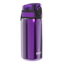 (Purple) Ion8 Leak Proof Kids' Water Bottle, Stainless Steel, 400ml