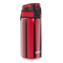 (Red) Ion8 Leak Proof Kids' Water Bottle, Stainless Steel, 400ml