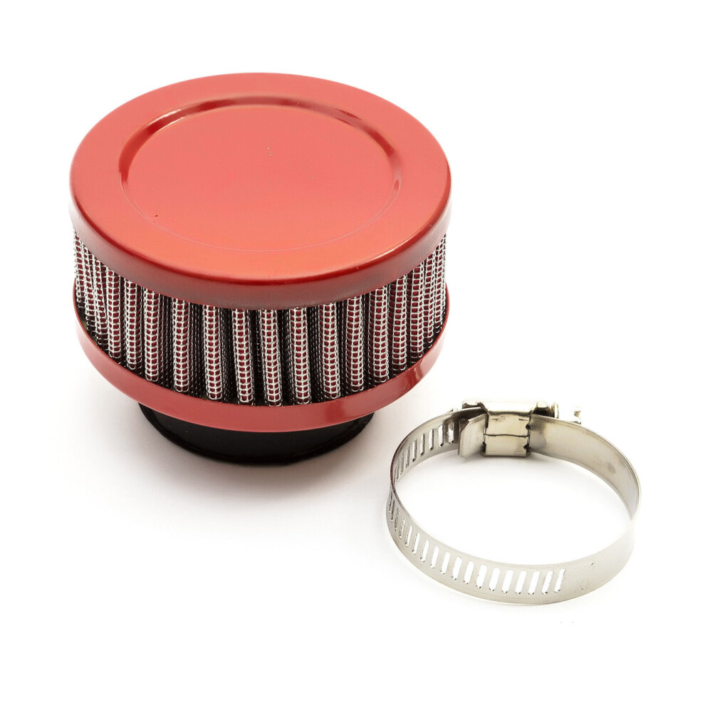 38Mm Pitbike Air Filter Performance High Flow Pancake Style Straight Neck Red 5055583045325