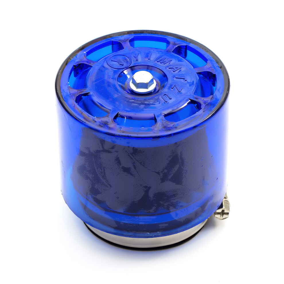 48Mm Pitbike Air Filter Performance Mushroom Straight Neck With Cover Blue 5055583002472