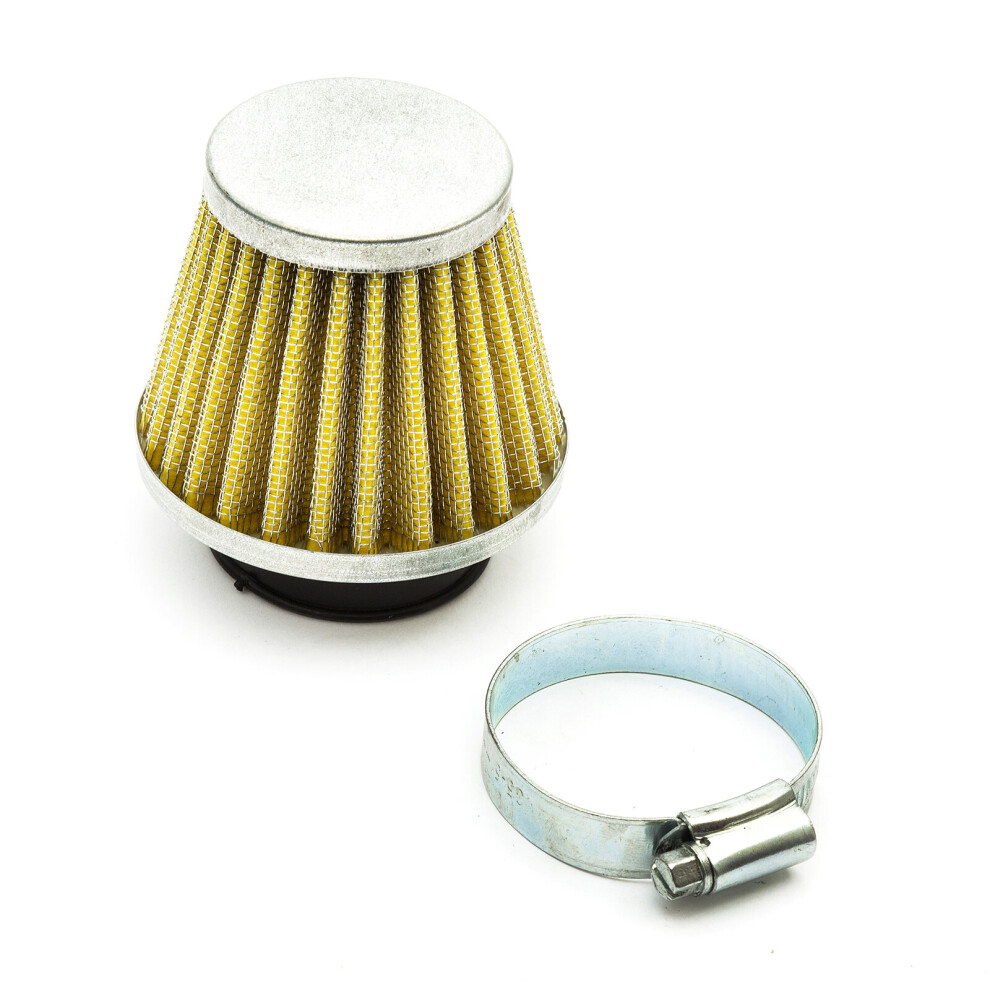 42Mm Pitbike Air Filter Performance High Flow Mushroom Style Straight Nec Yellow 5055583004742