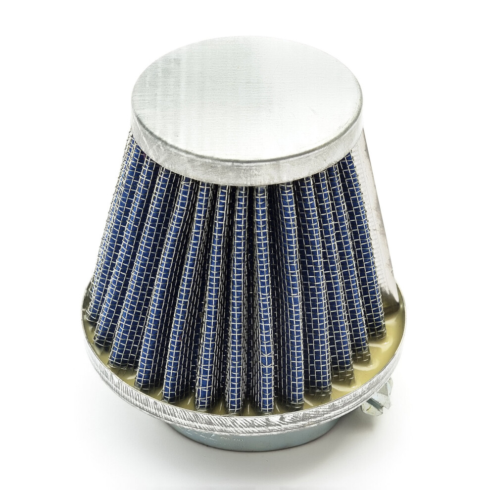 35Mm Pitbike Air Filter Performance High Flow Mushroom Style Straight Neck Blue 5055583023675