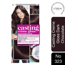 L'Oreal Casting Creme Gloss Semi Permanent Hair Dye, 323 DarkChocolate