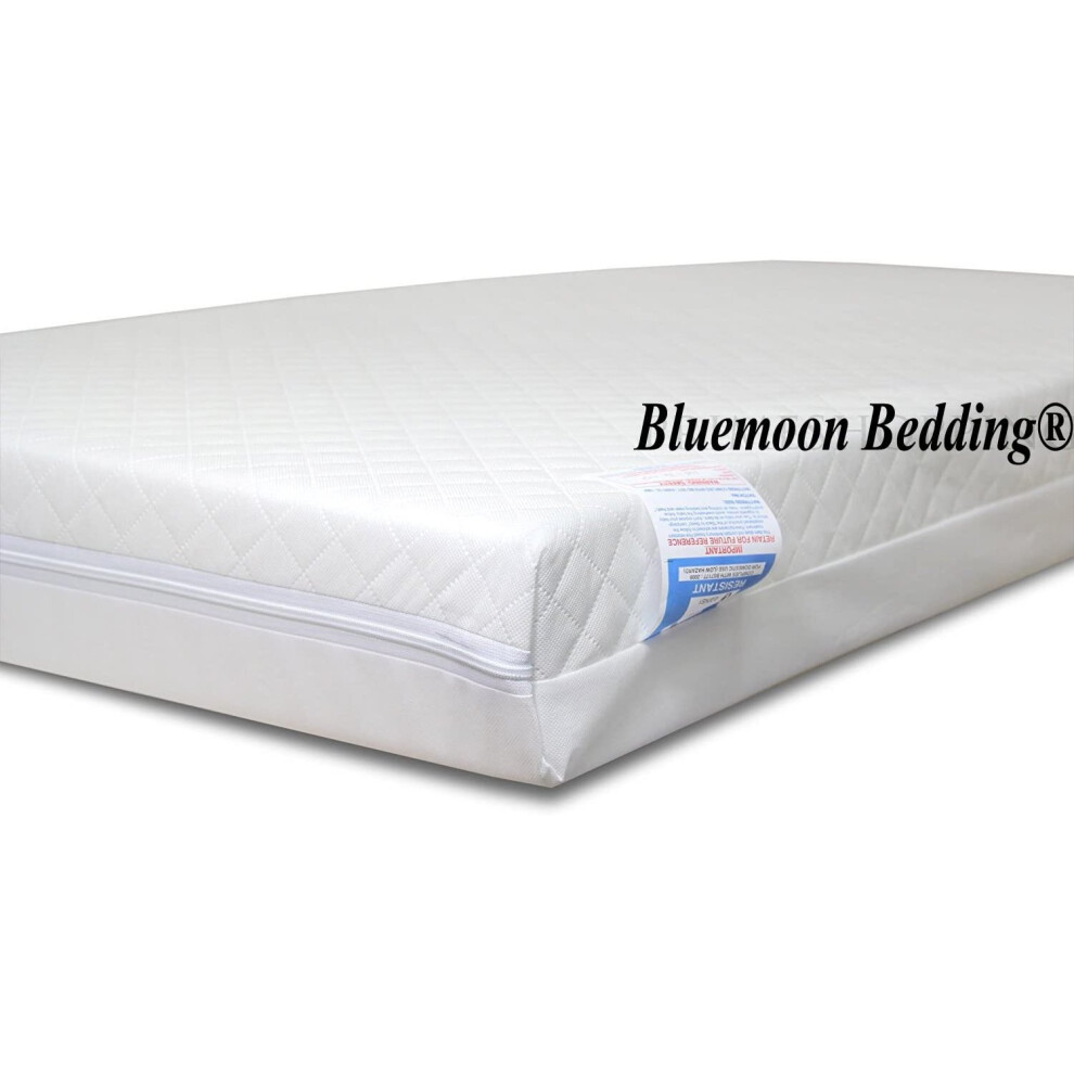 (140 x 70 x 10 cm ) Bluemoon BeddingÂ® Baby Fully Breathable Nursery Foam Cot Mattress