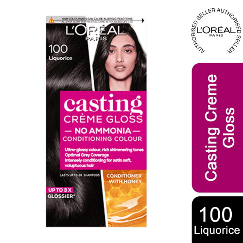 L’Oréal Paris L'Oreal  Casting Creme Gloss Semi Permanent Hair Dye, 100 Liquorice