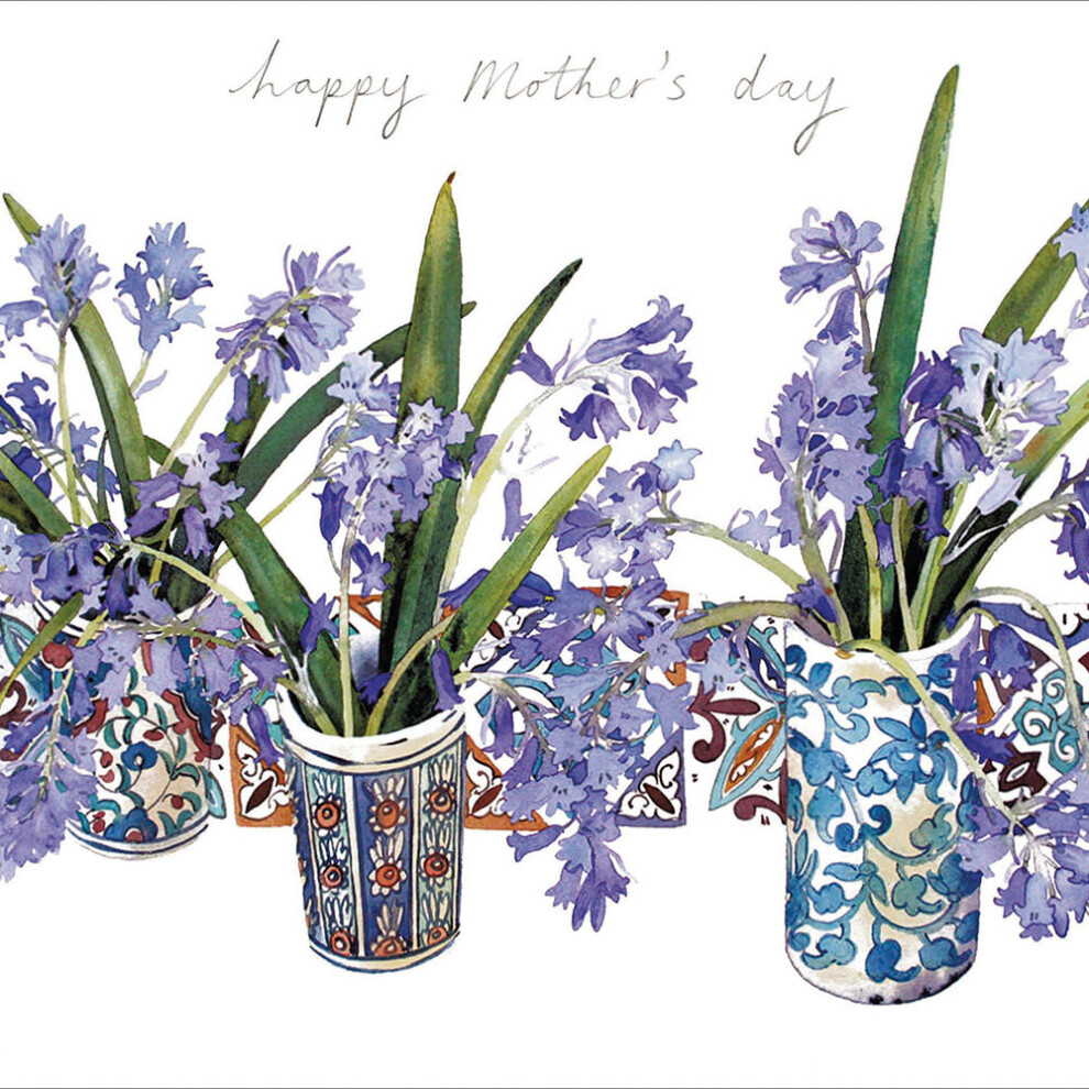 Bluebells On Display Watercolour Mother's Day Greeting Card Mothers Day Cards